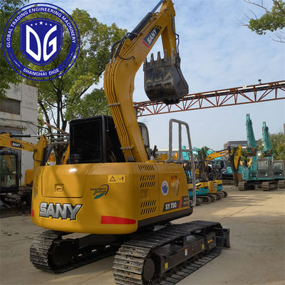 Sy75 7.5 Ton Used SANY Excavator With Advanced Electronic Control Technology