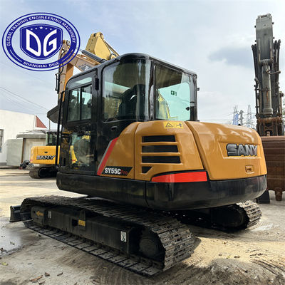 Sany Sy55C Used 5.5 Ton Excavator With Quick-start engine system and bright screen