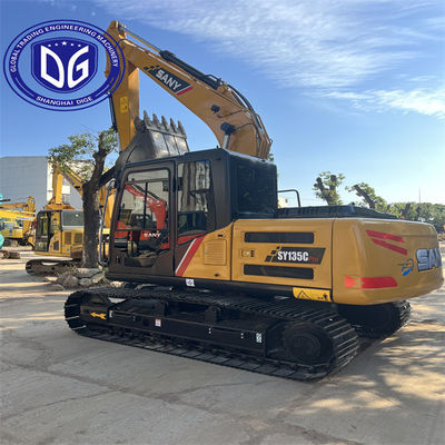Used Sany SY135 13.5 Ton Hydraulic Excavator Multiple Operating Mode Selection