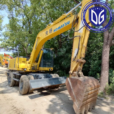 Origin Japan PC150W Used Komatsu Wheel Excavator PC150W Excavator Secondhand Komatsu Hydraulic Excavator PC150W