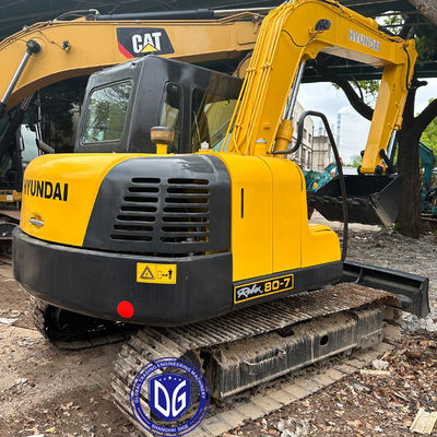Used Hyundai 80-7 8Ton Small Excavator Crawler And Hydraulic Excavator In Good Condition