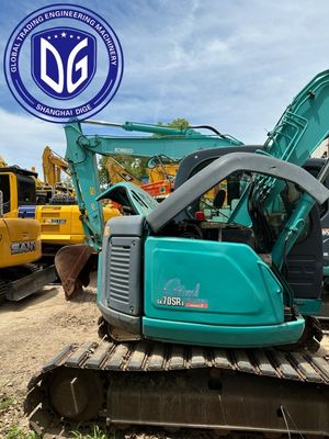Maneuverable Sk75SR Used Kobelco 7.5 Ton Excavator Versatile For Construction
