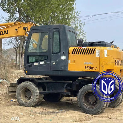 Splendid Used Hydraulic Excavator Hyundai 150W Wheel Excavator In Stock On Sale Now