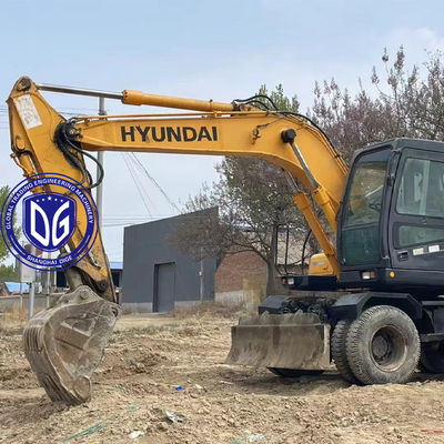 Splendid Used Hydraulic Excavator Hyundai 150W Wheel Excavator In Stock On Sale Now