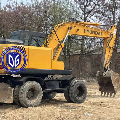 Splendid Used Hydraulic Excavator Hyundai 150W Wheel Excavator In Stock On Sale Now