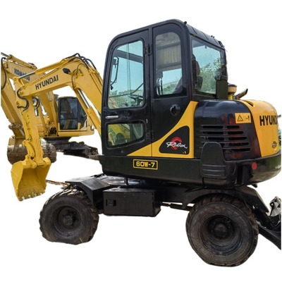 Used Hyundai 60W-7 Excavator 6TON 0.3m³ Bucket 1 Year Warranty